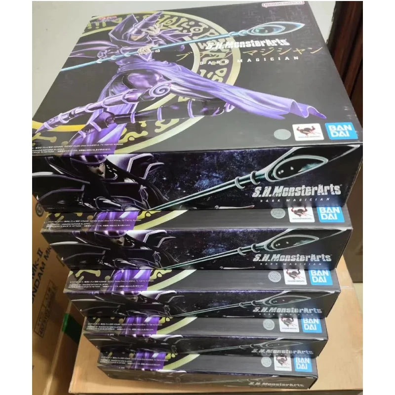 In Stock Original Bandai S.H.MonsterArts SHM Yu-Gi-Oh Dark Magician Anime Action Figure Model Toys