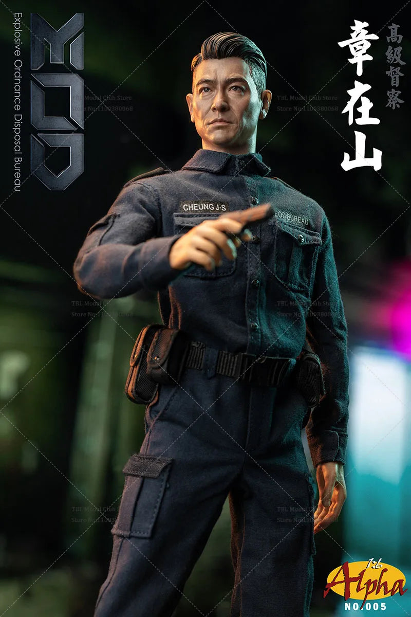 Alpha005 1/6 Scale Collectible Classic Movie Hongkong Police Zhang Zaishan Full Set 12" Male Soldier Action Figure Model Doll