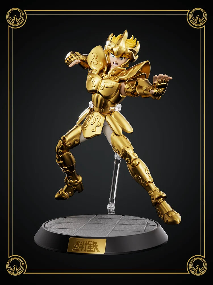 Original Blokees Saint Seiya Actionfigur Taurus Aldebaran Spielzeug Aiolos Pegasus Mu Aiolia Milo Montagemodellbausatz Champion-Klasse