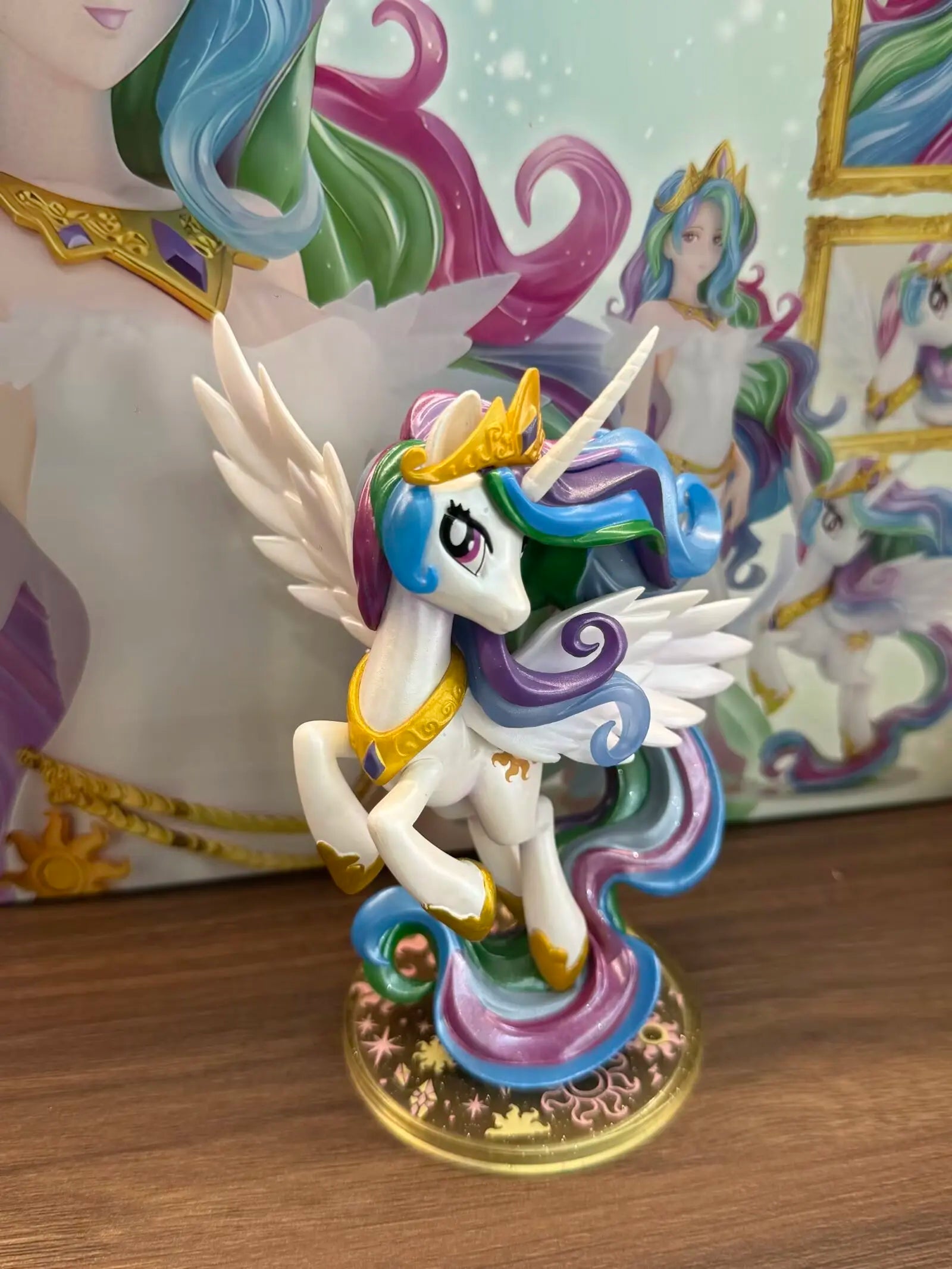 Bishoujo Statue Princess Celestia Twilight Sparkle Fluttershy Anime PVC Action Figure Toy Collection Model Doll