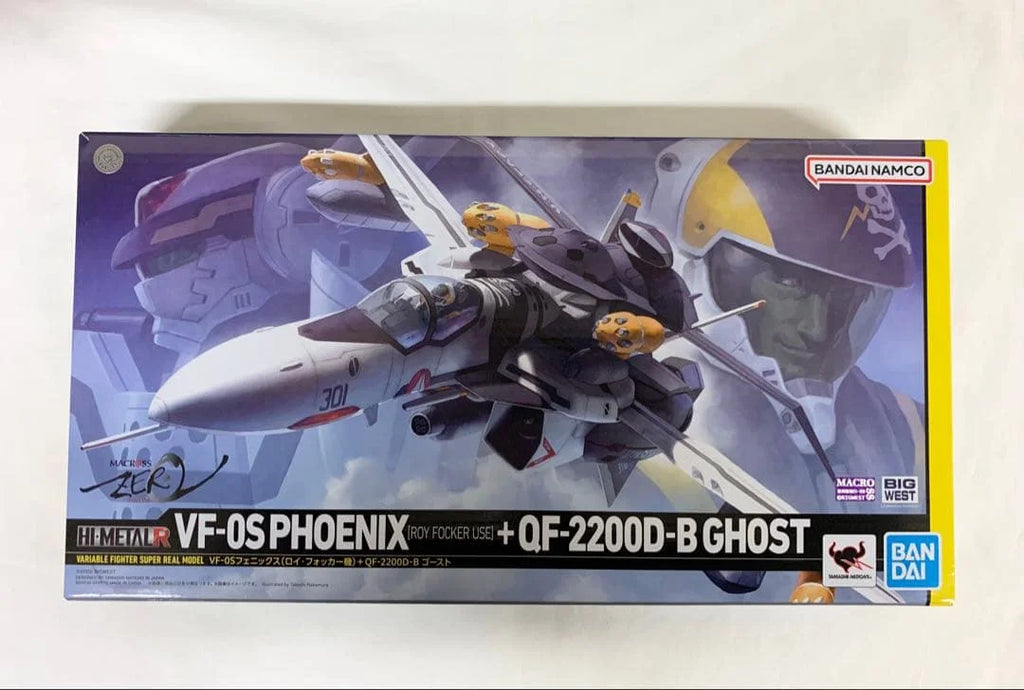 In stock Bandai HI-METAL R Macross Zero VF-0S Phoenix (Roy Fokker Machine)  QF-2200D-B Ghost Figures  Genuine Boxed Toy Gift