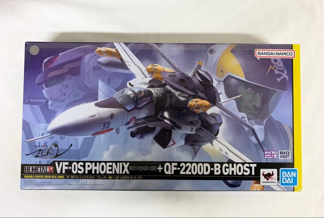 In stock Bandai HI-METAL R Macross Zero VF-0S Phoenix (Roy Fokker Machine)  QF-2200D-B Ghost Figures  Genuine Boxed Toy Gift