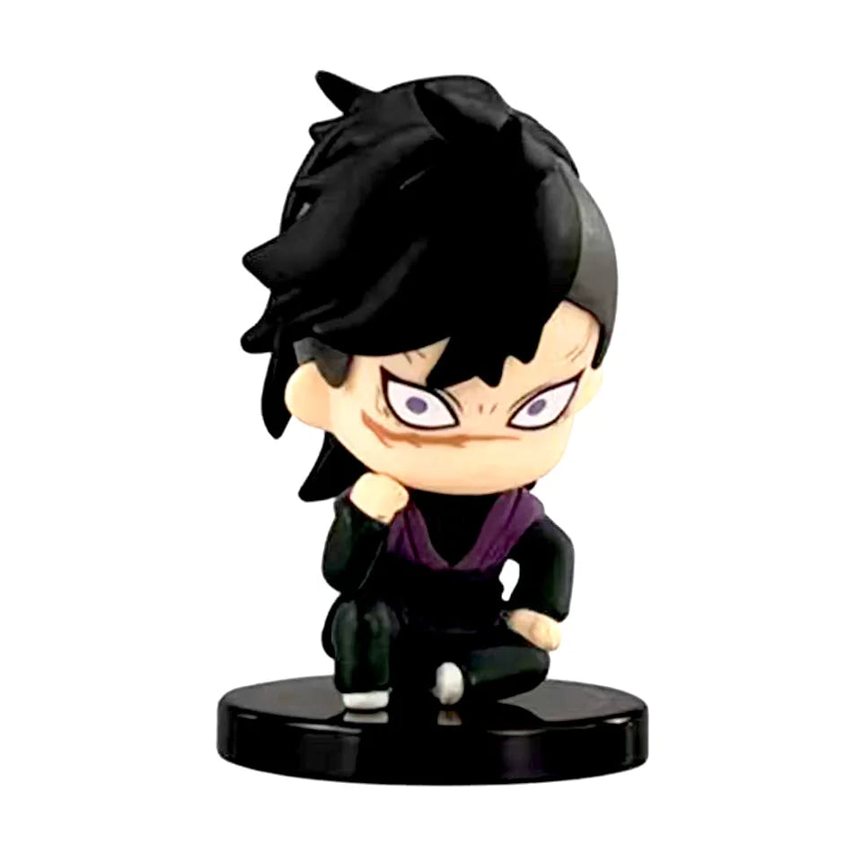2025 Demon Slayer Q Version Figure Toy  Kimetsu No Yaiba - Sitting Tanjiro Inosuke Zenroz PVC Model Doll Anime Collectible Gifts