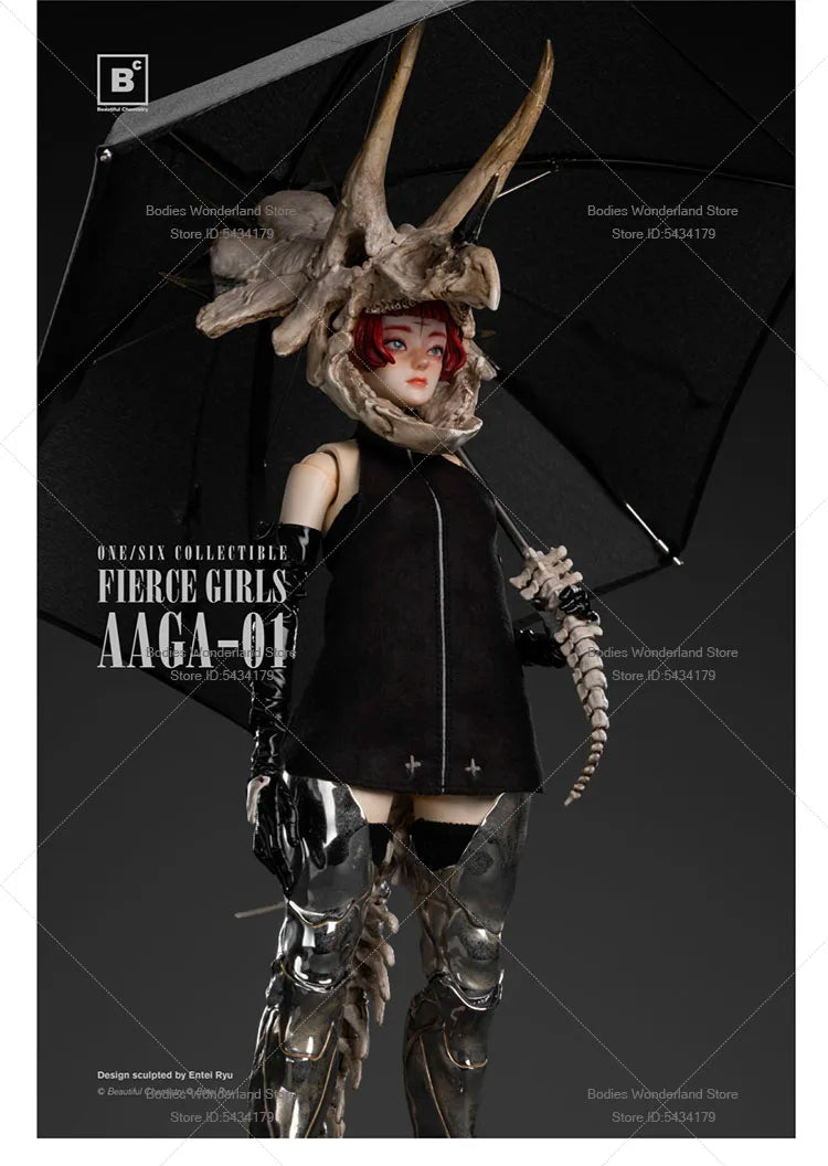 UNDERVERSE BC AAGA-01 1/6 Scale Fierce Girls Series Beautiful Chemistry Guard Female Soldier 12'' Action Figure Doll Collection