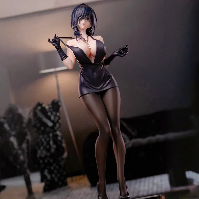 1/6 Original Hanabee Black Dress Version Anime Figure Collectible Japanese Girl Character Model PVC Action Figure Toy For Fans