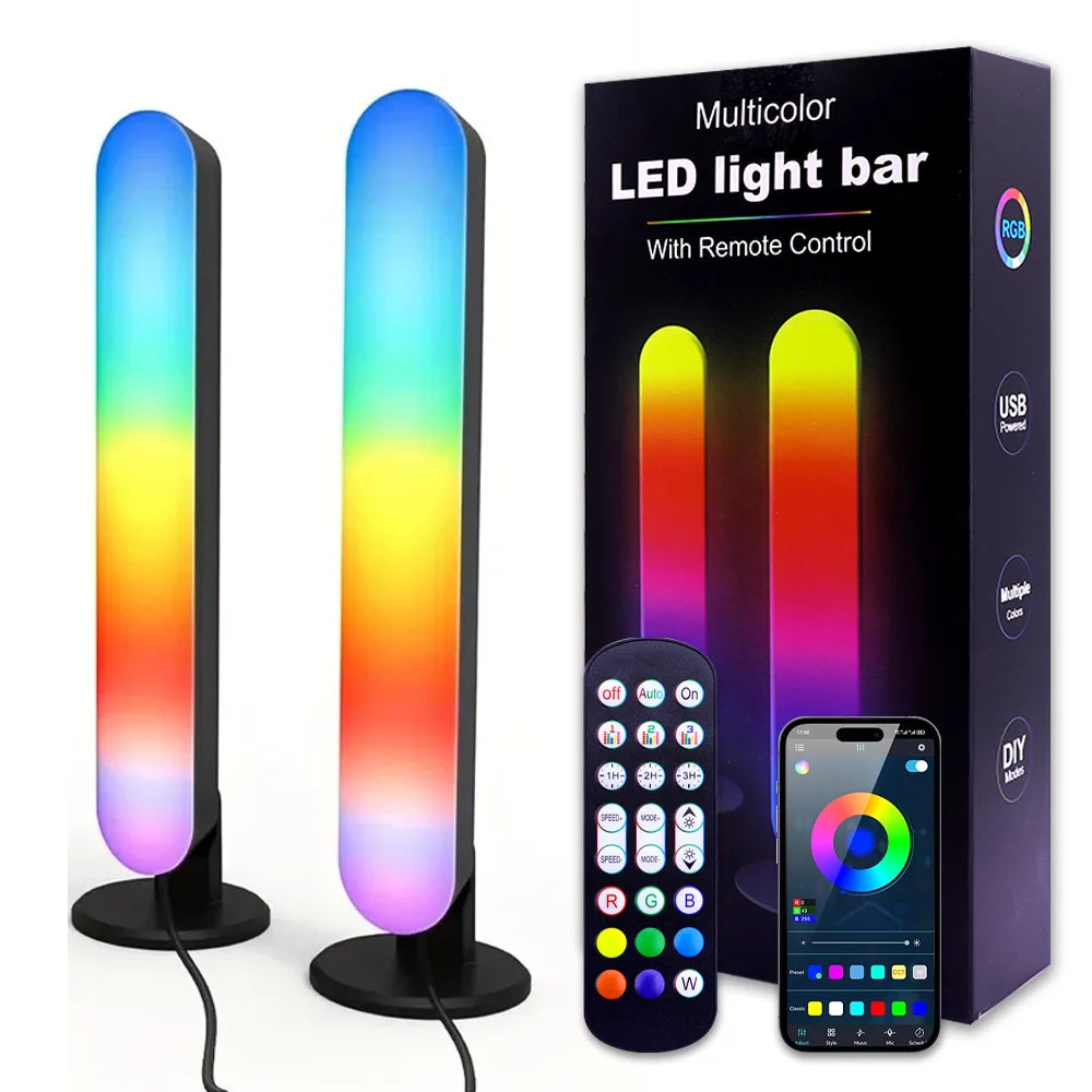 RGB USB WS2812 5V Light Music Rhythm Pickup Lights Sound Activated Updated USB Rechargeable Model Christmas Decoration Home Part