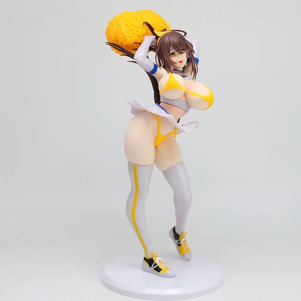 25cm Japanese Anime Sunshine Cheerleader Figure Sexy Girl Figurine Gk Statue Model Doll Collection Room Decora Desk Toys Gift