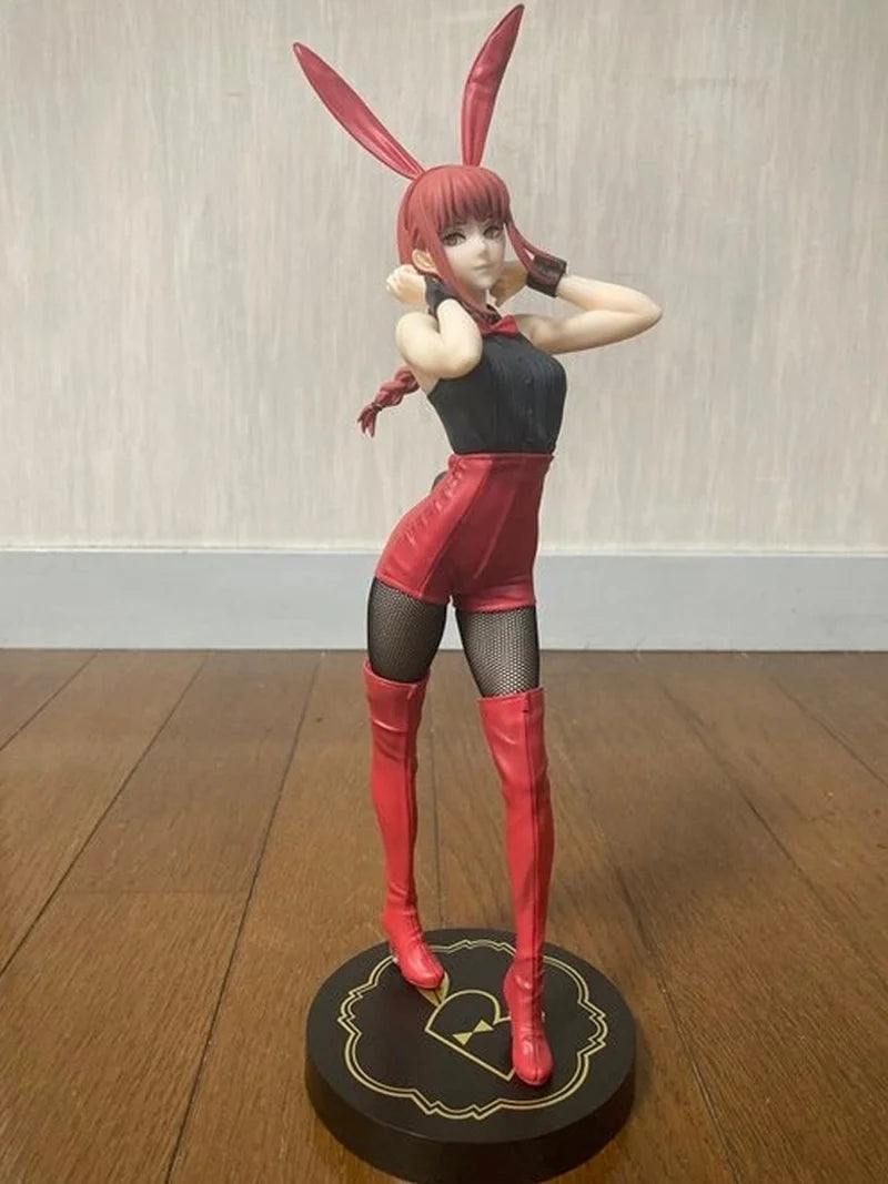 In Stock Genuine Furyu Chainsaw Man Bicute Bunnies Makima Red Bunny Power Blue Version Pvc Model Anime Collectibles Figure Toys