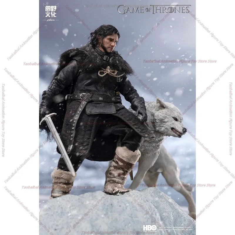 Yuanye Culture Game of Thrones Jon Snow 1/12 Cloth Movable Doll Hand-made Ornaments Gift Collection