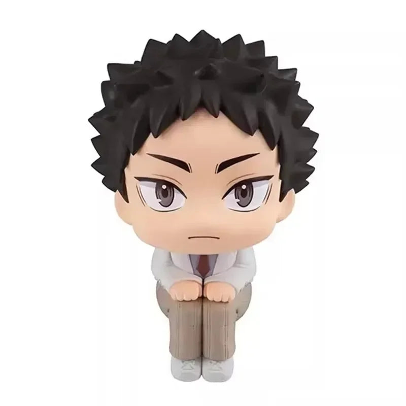 Anime Haikyuu!! miya atsumu Oikawa Tooru Iwaizumi Hajime Akaashi Keiji Look Up Model Action Figures Q Version PVC Birthday Gifts