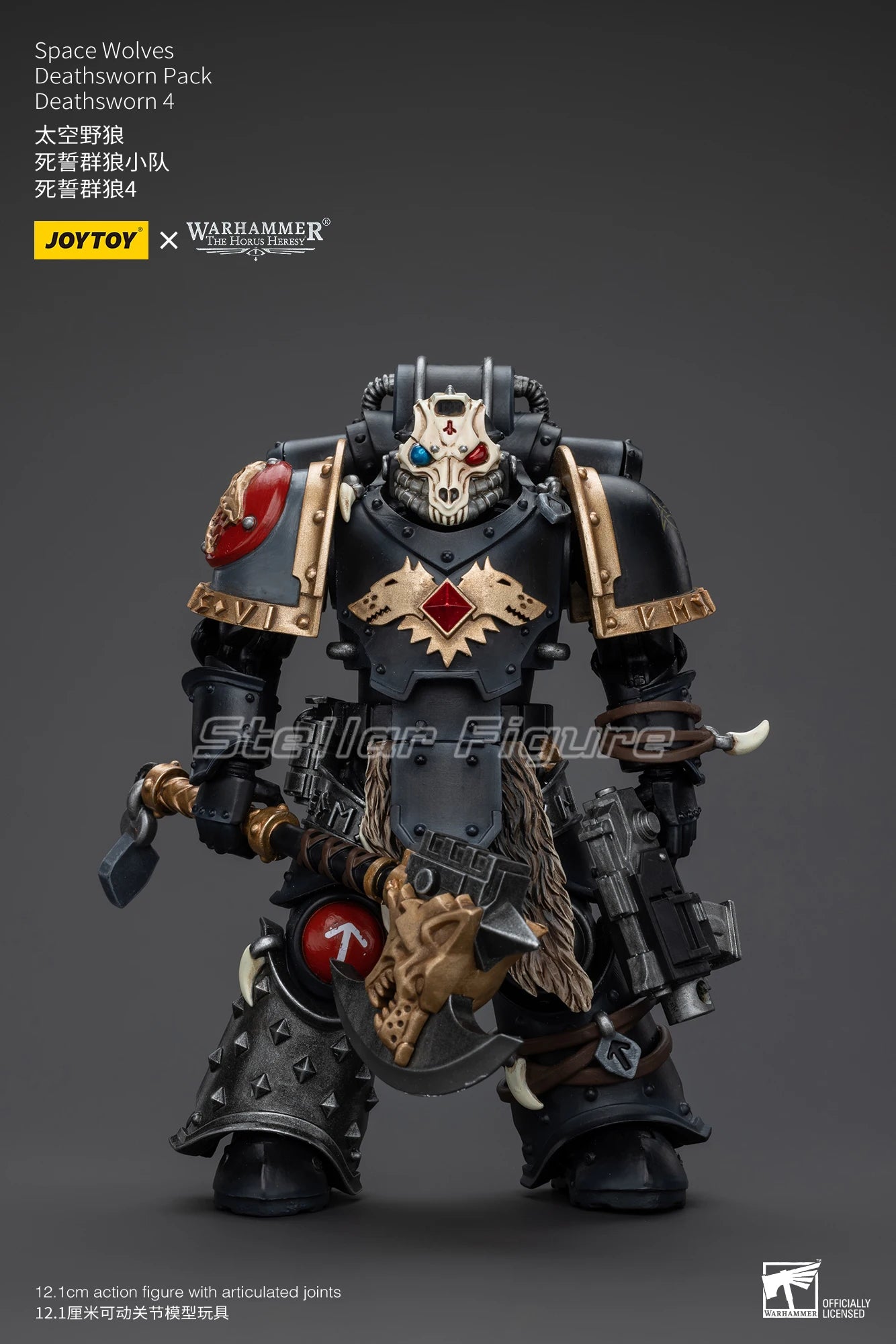 【SF】JOYTOYS Warhammer 40K 1/18 Action Figure Space Wolves Deathsworn Pack Deathsworn 4 Anime Model Toys Gifts