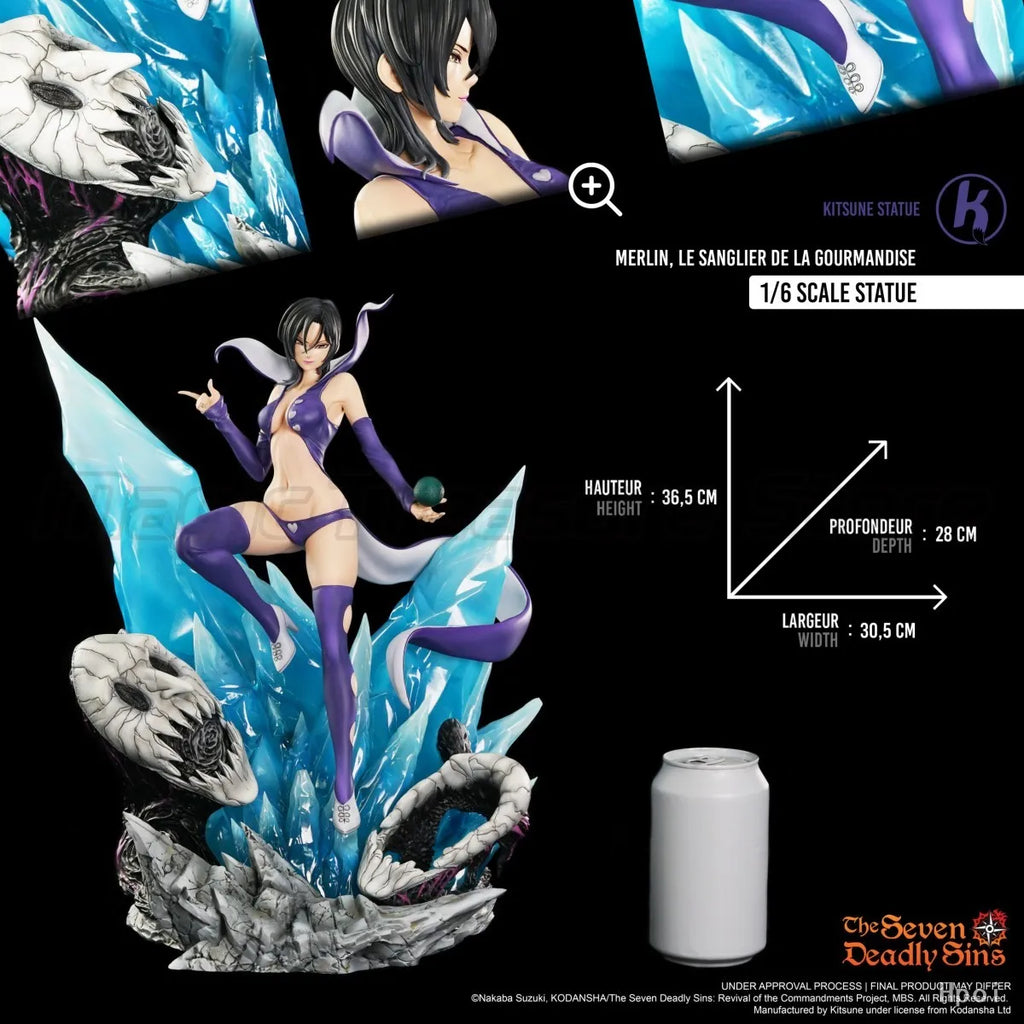 【MT】Original Kitsune Statue Seven Deadly Sins Merlin GK 1/6 Scale Figure Toy Collection Model Ornaments