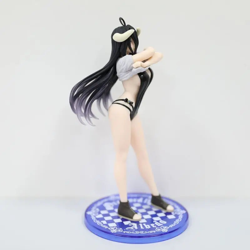 20cm Overlord Albedo In Swimsuit Undress Anime Girl Figure Model Gk Statue Boys Collection Desktop Decoration Ornament Toy Gifts