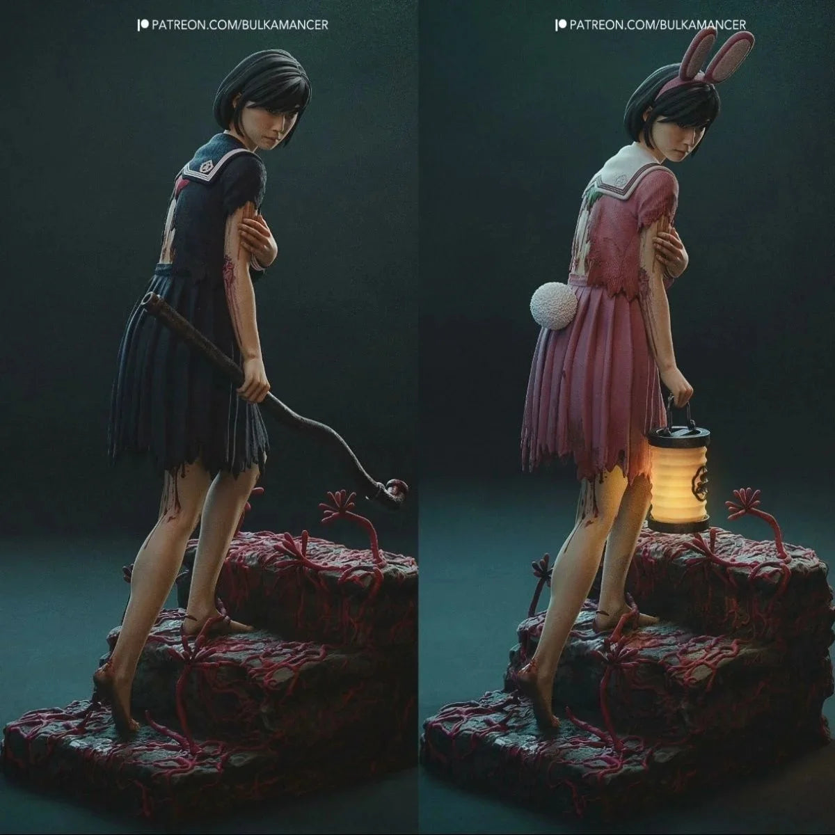 Silent Hill F Shimizu Hinako 3D Printed Resin Model Unpainted Figure Horror Game Christmas Gift