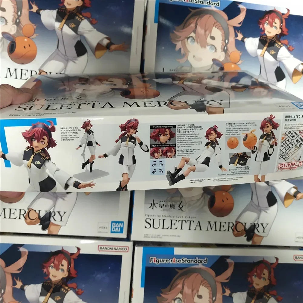 Bandai Original Anime The Witch From Figure-rise FRS Mercury Suletta Mercury Joint Movable Figure Assembled Model Toys Gift