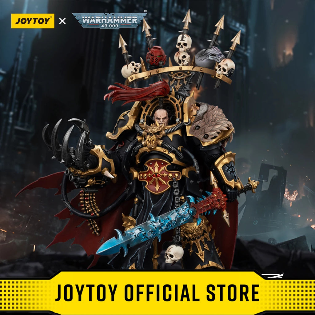 JOYTOY Warhammer 40k 1/18 Action Figures Black Legion Abaddon the Despoiler with Drach'nyen and the Talon of Horus