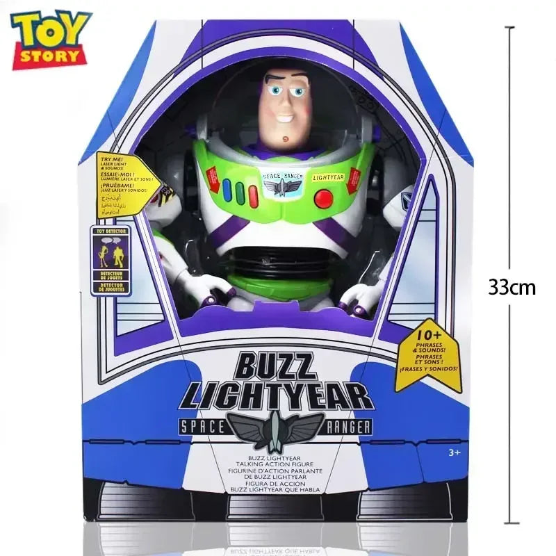 New Genuine 33cm Disney Toy Story Buzz Lightyear Spacecraft Sound Model Doll Desktop Collection Action Figure Model Toys