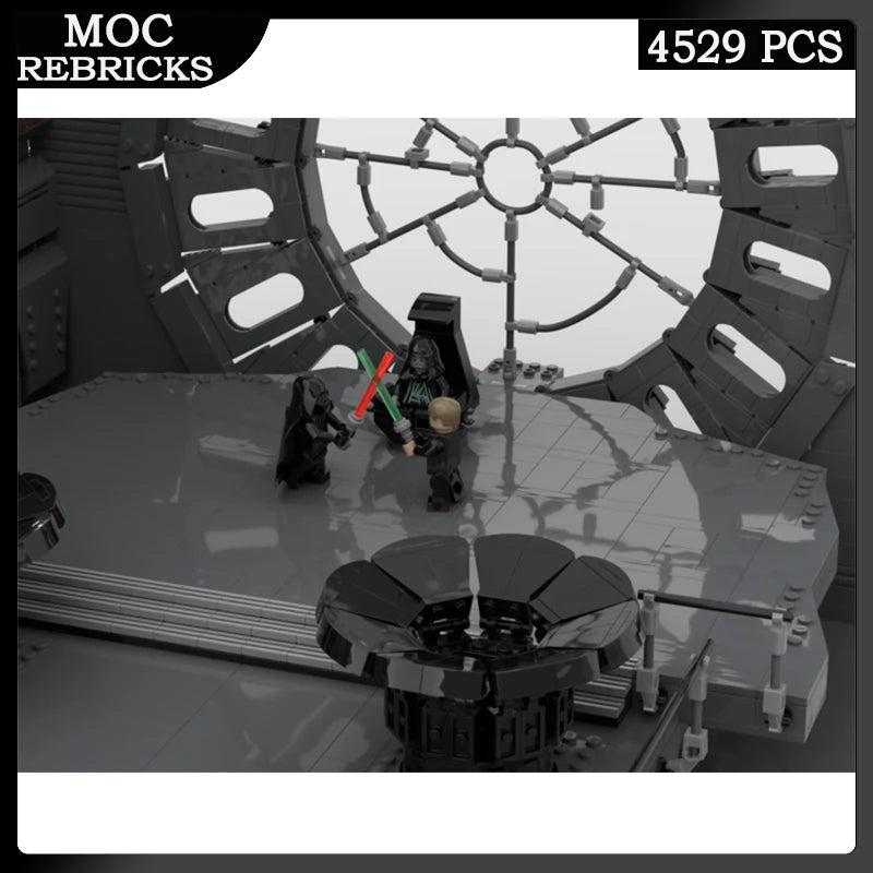 MOC Building Block Series Death Star Throne Room Model DIY Small Particle Brick Educational Children Christmas Toys Gifts