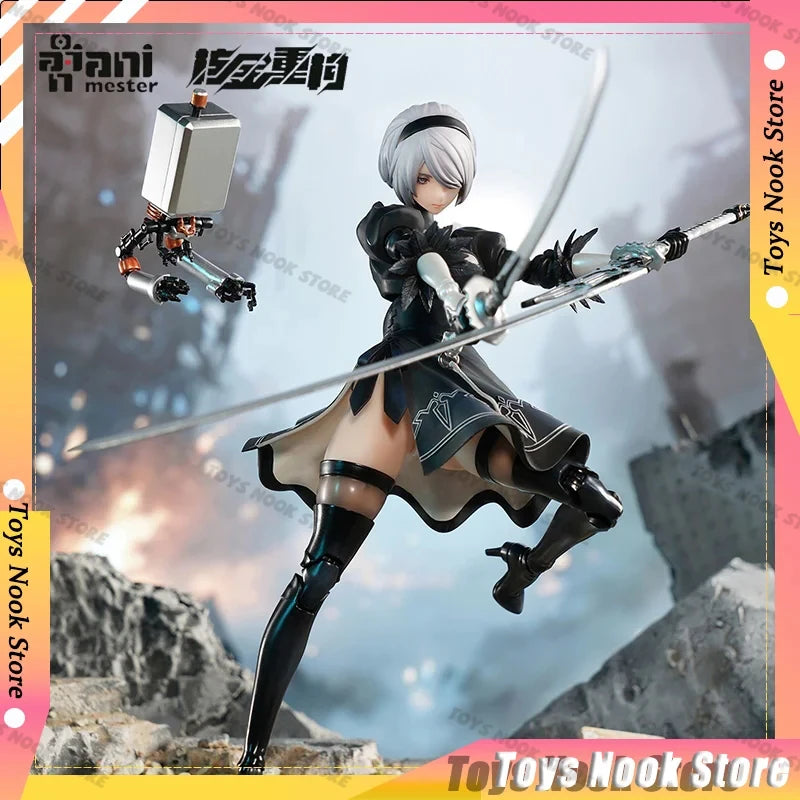 In Stock AniMester Nuclear Gold Reconstruction NieR Automata Ver1.1a YoRHa No.2 Type B Action Figure Anime Model Collection Toy