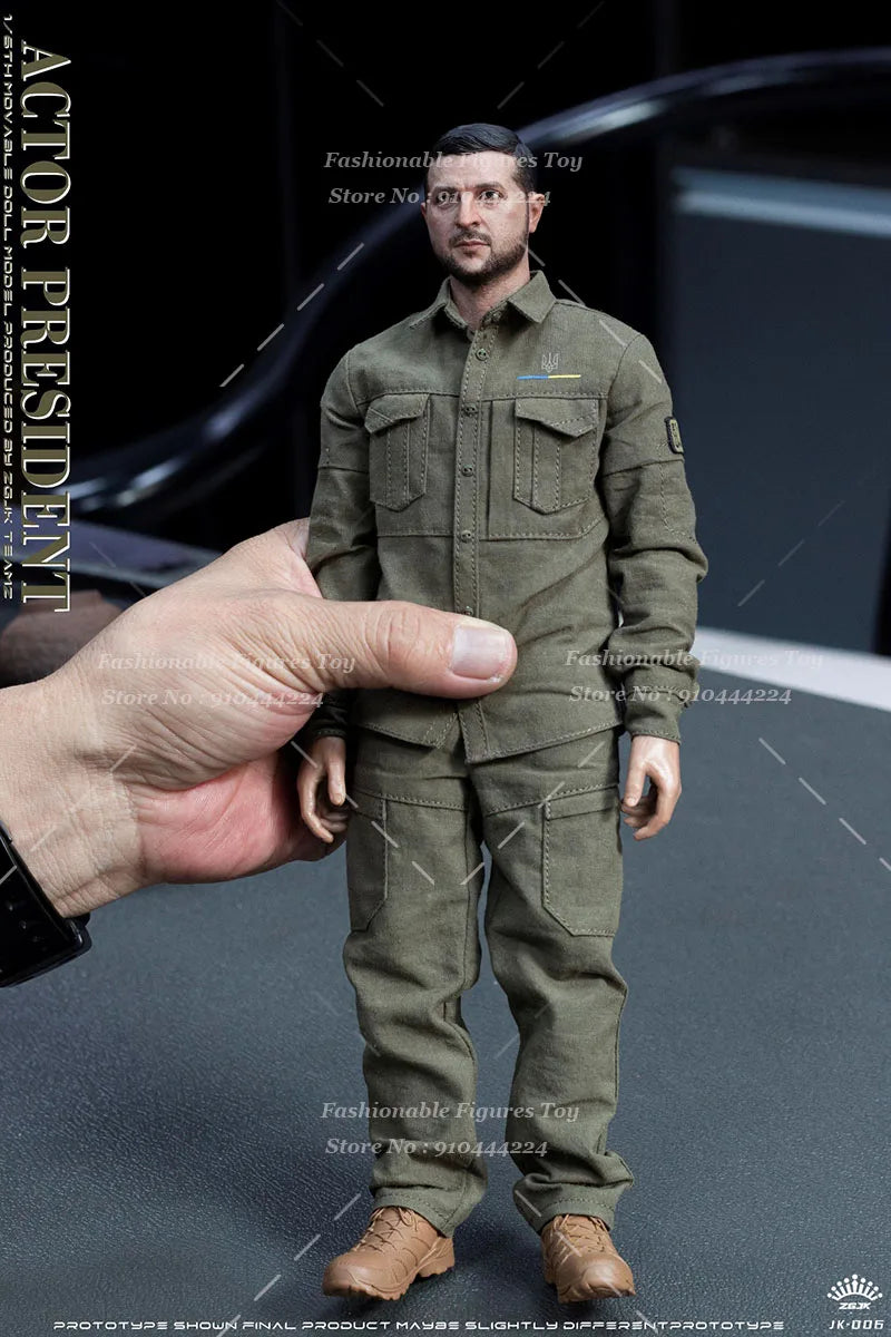 ZGYKTOYS JK-006 1/6 Men Soldier Actor President Combat Suit Head Carving Accessory Fit Diy 12Inch Action Figure Model Toys