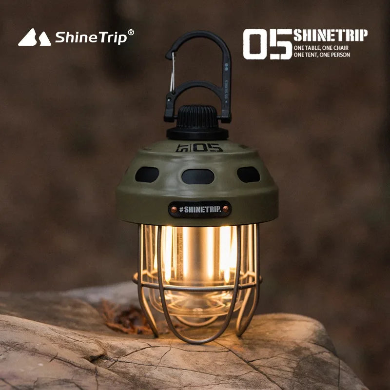 ShineTrip Външна винтидж висяща лампа с ултра дълъг живот за къмпинг, преносима акумулаторна лампа за палатка, фенер за къмпинг, нова