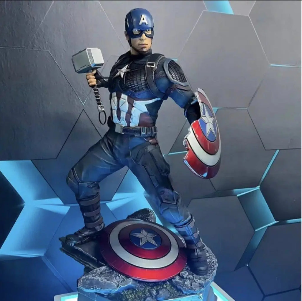 Marvel Captain America 1/6 Scale Scene GK Full Body Statue Collectible Model Decoration In Stock