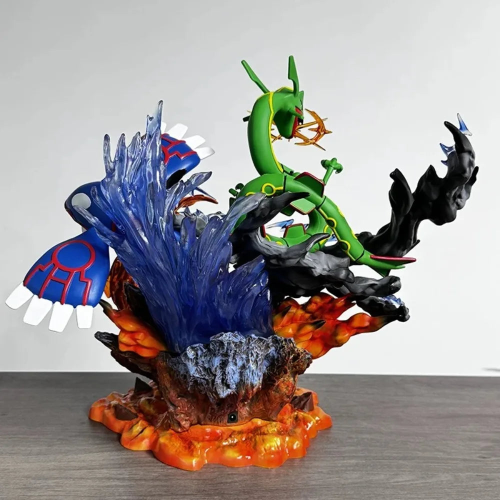 35 cm/13,78 Zoll Pokemon Anime Figur Groudon Kyogre Rayquaza Actionfiguren PVC-Sammlung Modell Spielzeug für Kinder Geschenke