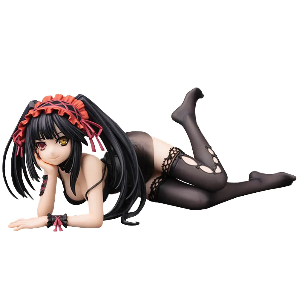 Anime Figur Tokisaki Kurumi Pyjamas Bauchlage Actionfigur Tokisaki Kurumi Figur PVC Modell Spielzeug Sammlung Statue Geschenke