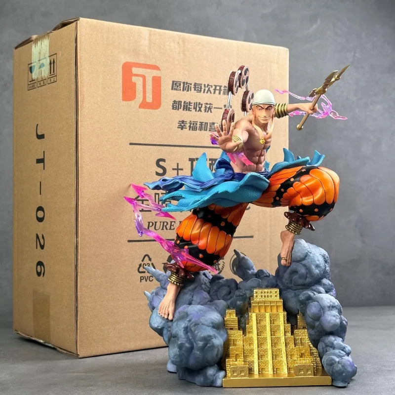 In Stock JT toys 29cm ONE PIECE Anime Figures Enel Figures PVC Statue Model collection Room decoration Birthday Gifts Toys