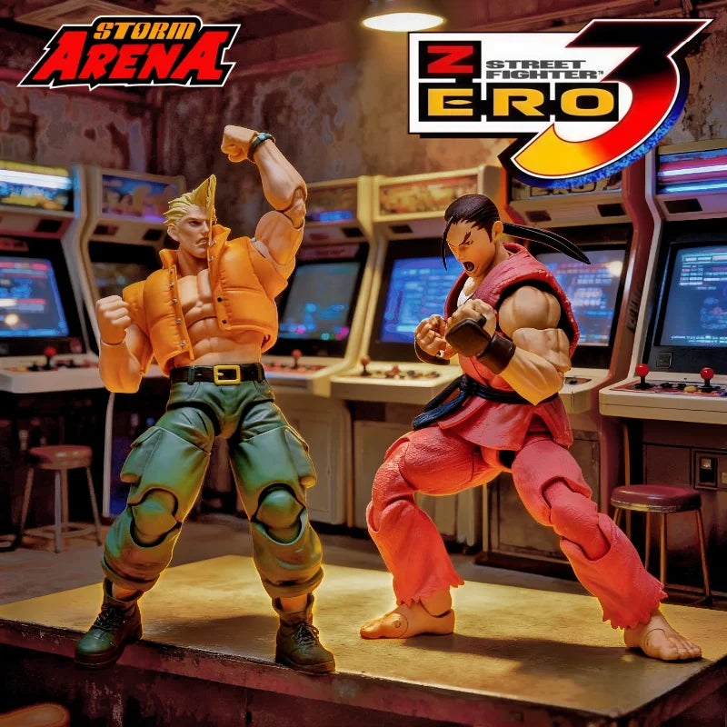 Storm Toys Street Fighter Zero 3 Action Figure Dan Nash Original Anime PVC Game Character Model Full Set Classic Comic Toy Gift