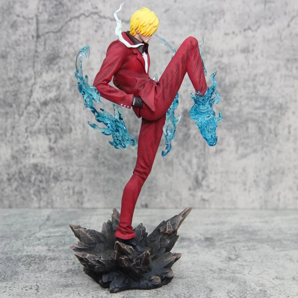 30cm One Piece Anime Demon Wind Feet Sanji POP Figure Model Pvc Statue Doll Collection Decoration Ornament Model Toys Gift