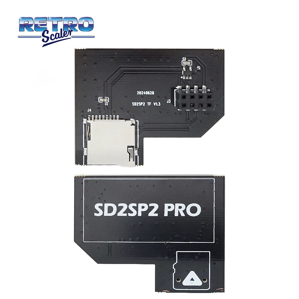 RetroScaler V1.3 NGC SD2SP2 POR MicroSD Card Reader Adapter For Gamecube NTSC Serial Port 2- Gold HQ ENIG Surface