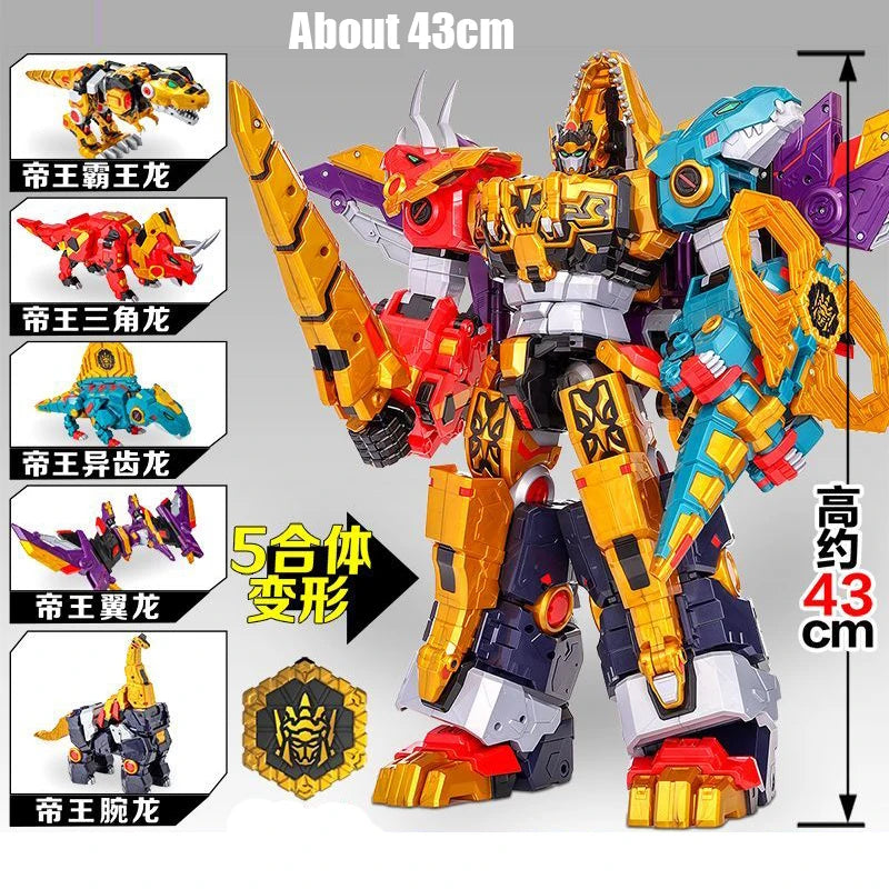 MiniForce Dinoid Warrior Transformation Robot Dinosaur Model REX KAISER Combine Mini Force Deformation Headbot Giganoto Dino Toy