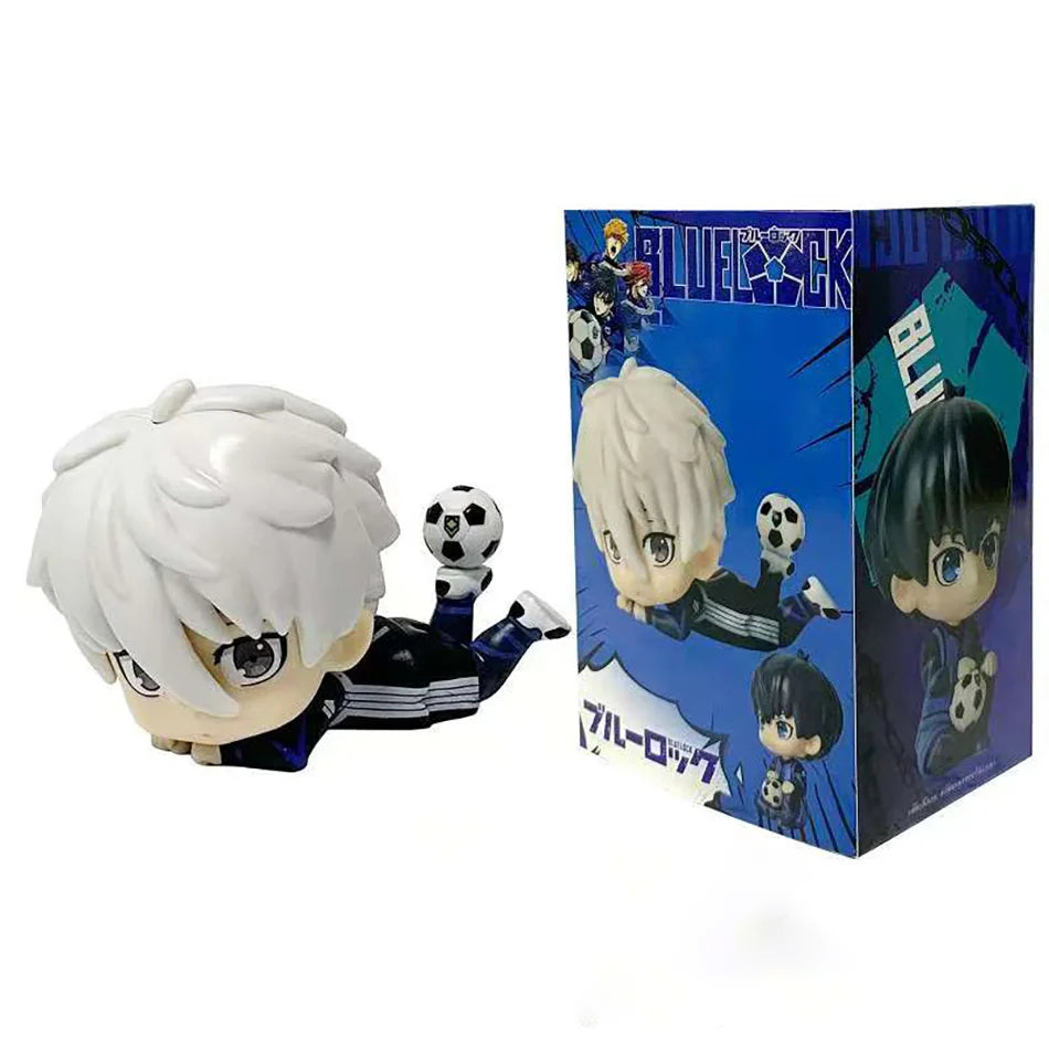 9CM Blue Lock Anime Figure Q Version Nagi Seishirou Action Figure Kawaii Isagi Yoichi Figurine PVC Collection Model Doll Toy