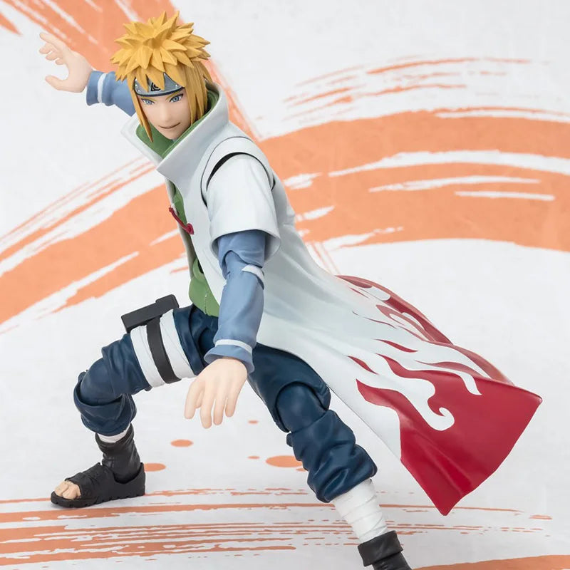 In Stock Bandai Original S.H.Figuarts SHF Minato Namikaze -NARUTOP99 Edition- Anime Action Figure Model Finishe Toy Gift for kid