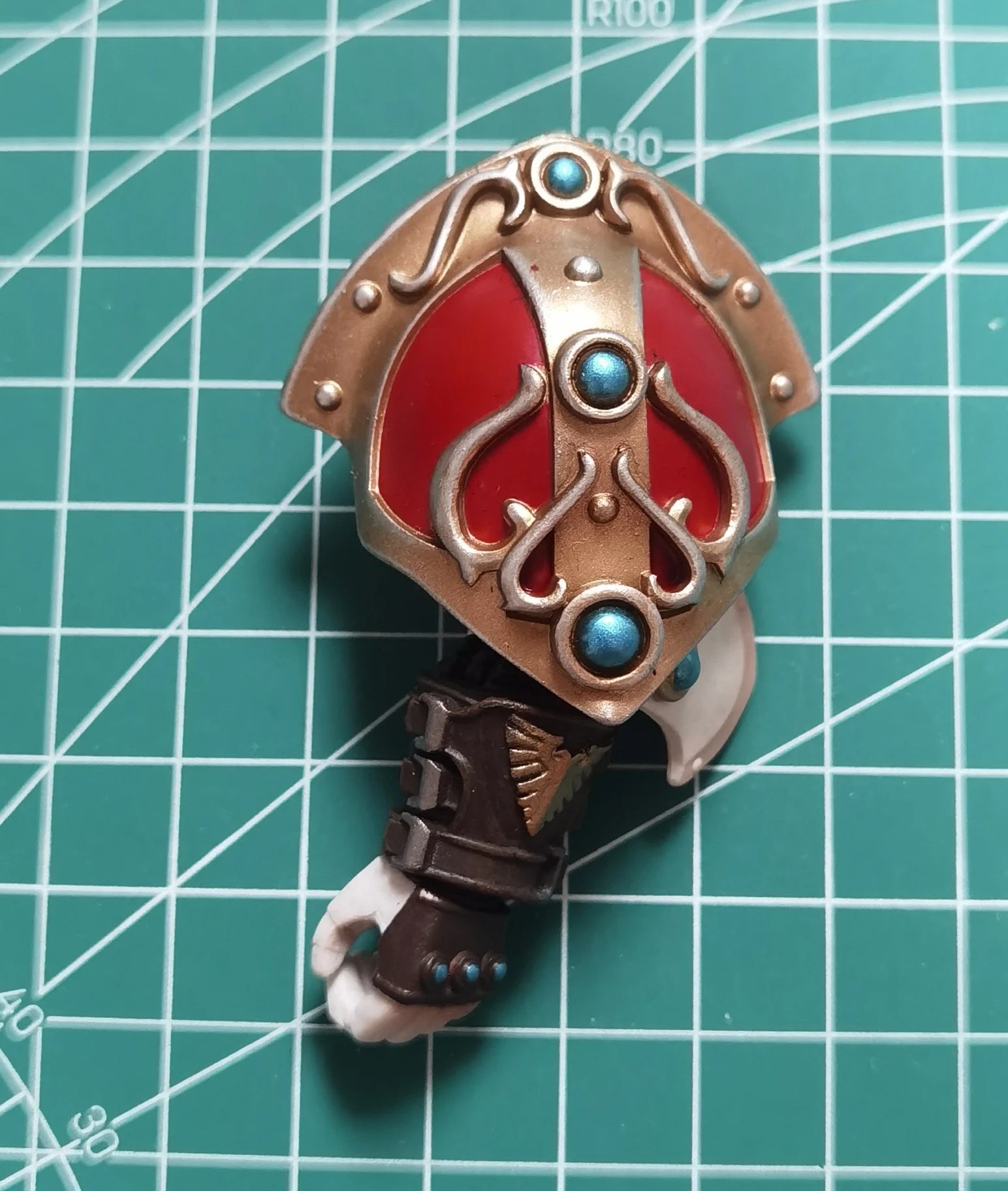 JOYTOY Warhammer 1/18 Actionfiguren Adeptus Custodes Solar Watch Custodian Guard Vexilus Praetor Modell Toy Boy Geschenke 3,75 Zoll