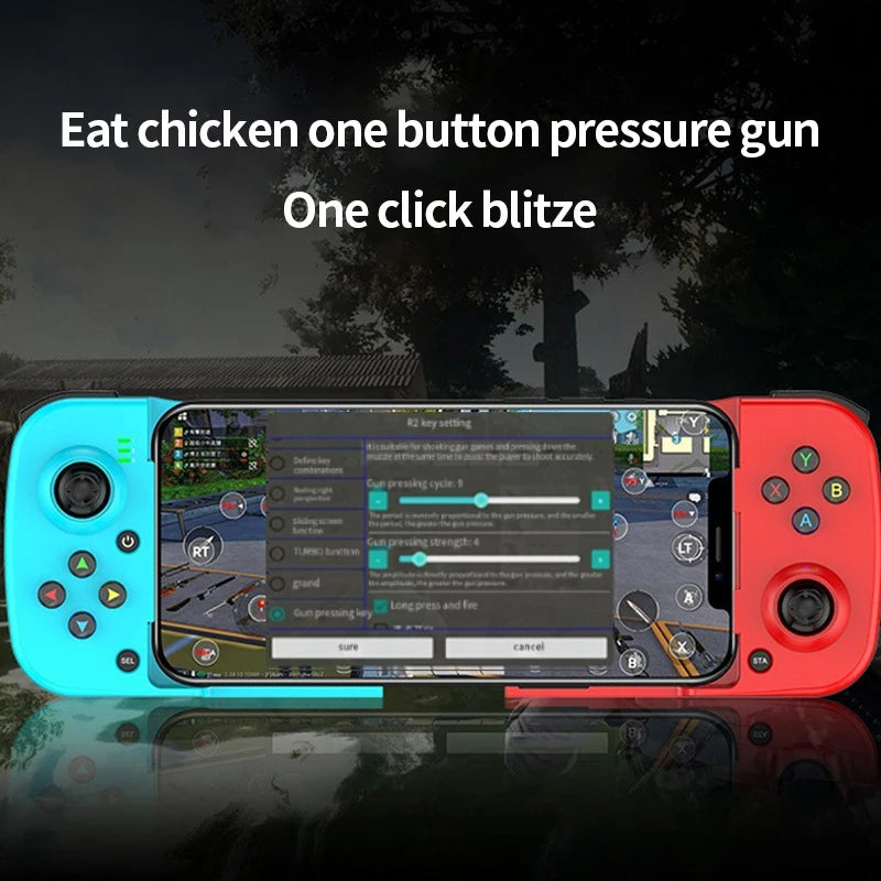 D3 Wireless Bluetooth Gamepad Type-C Retractable Game Controller Joystick For PUBG Mobile Support IOS Android TV/PC Device PS4