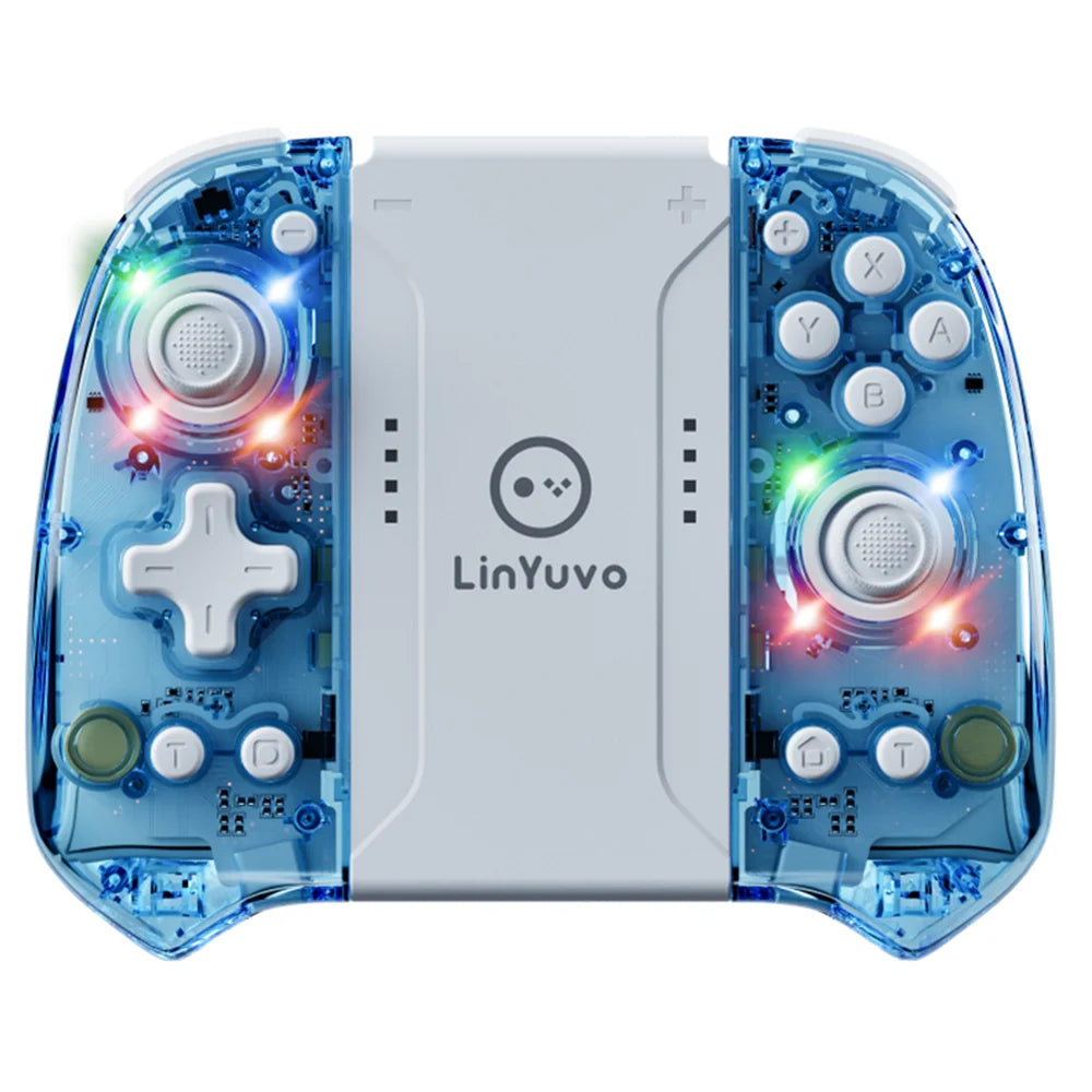 LinYuvo Wireless Gamepad KS58 for Switch&OLED with Turbo/Vibration/6-Axis Gyro/Wake-up Function/Hall Rocker,Long Life Gamepad