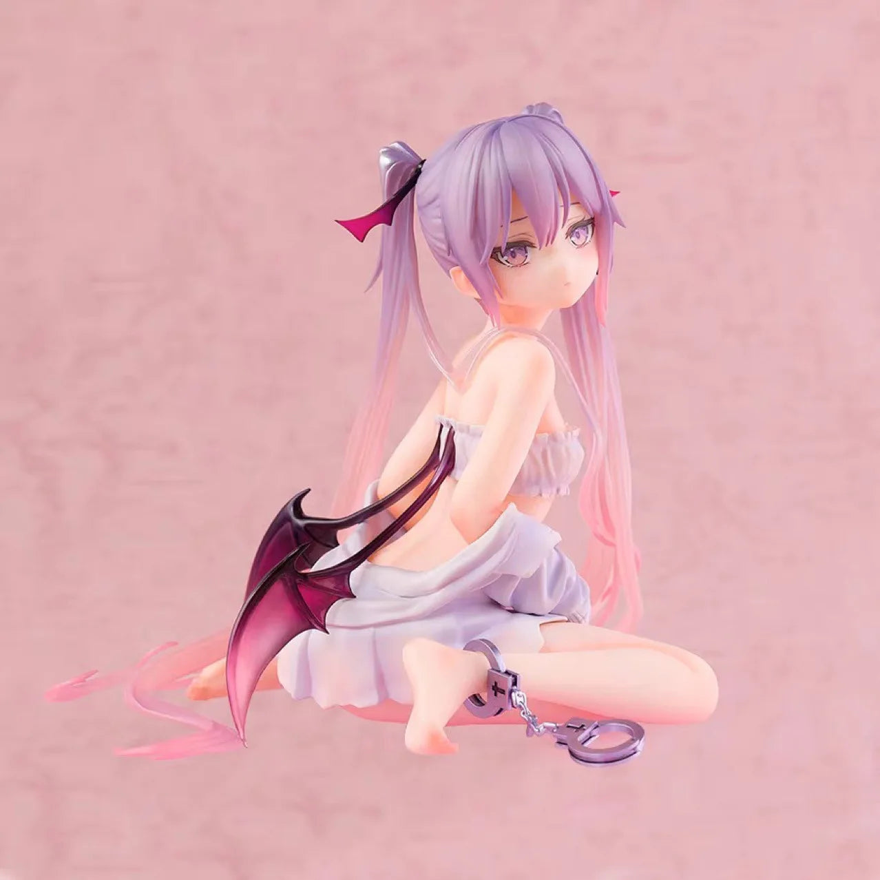 Generic Anime Girl Figure Succubus Pink Eve Sitting Noodle Stopper Boxed Collectible Desktop Decoration Model For Anime Fans