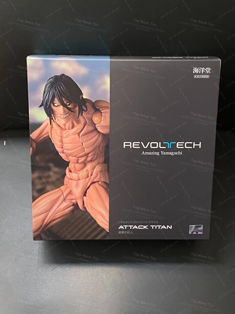 2025 New Stock Originate Kaiyodo Armored Titan Female Titan Movable Model Revoltech AMAZING YAMAGUCHI Yoroi no Kyojin Attack Toy