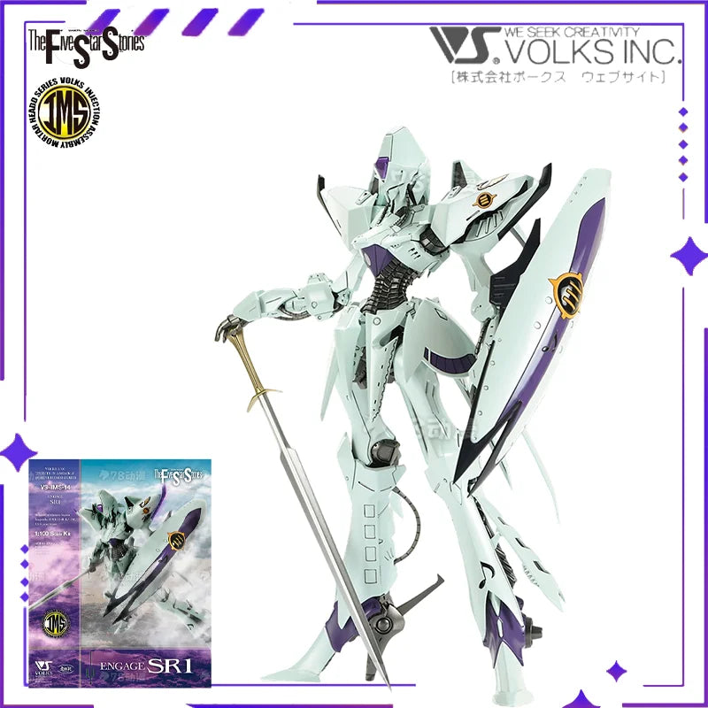 VOLKS Original Authentic MS 1/100 Red Illusion V3 VOLKS Hobby Limited Edition Assembled Mobile Mech Model Handmade Toy Gift