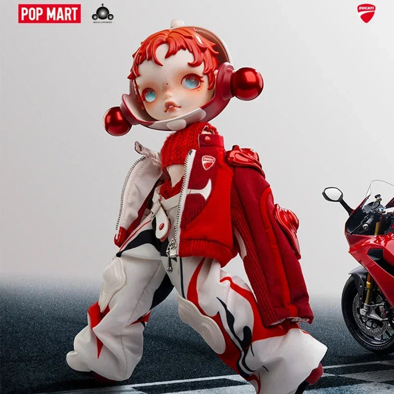 POP MART SKULLPANDA x DUCATI 1/6 Action Figure Series Blind Box Mystery Box Toys Kawaii Ornaments Figurines Home Decor Desktop