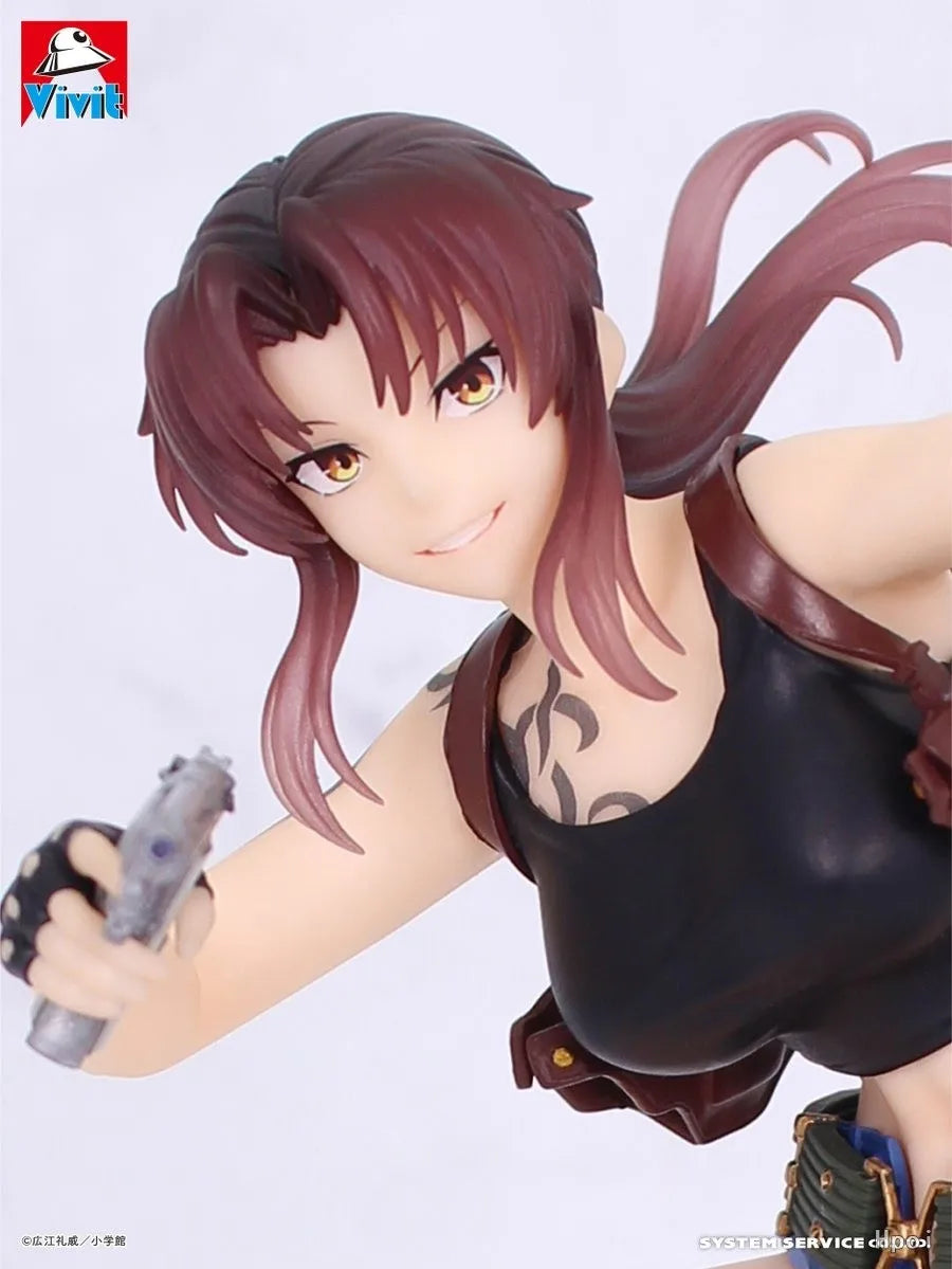Original System Service Black Lagoon Revy Vivit Action Figure Toys PVC Model Colleciton Anime Figurine Doll Gift