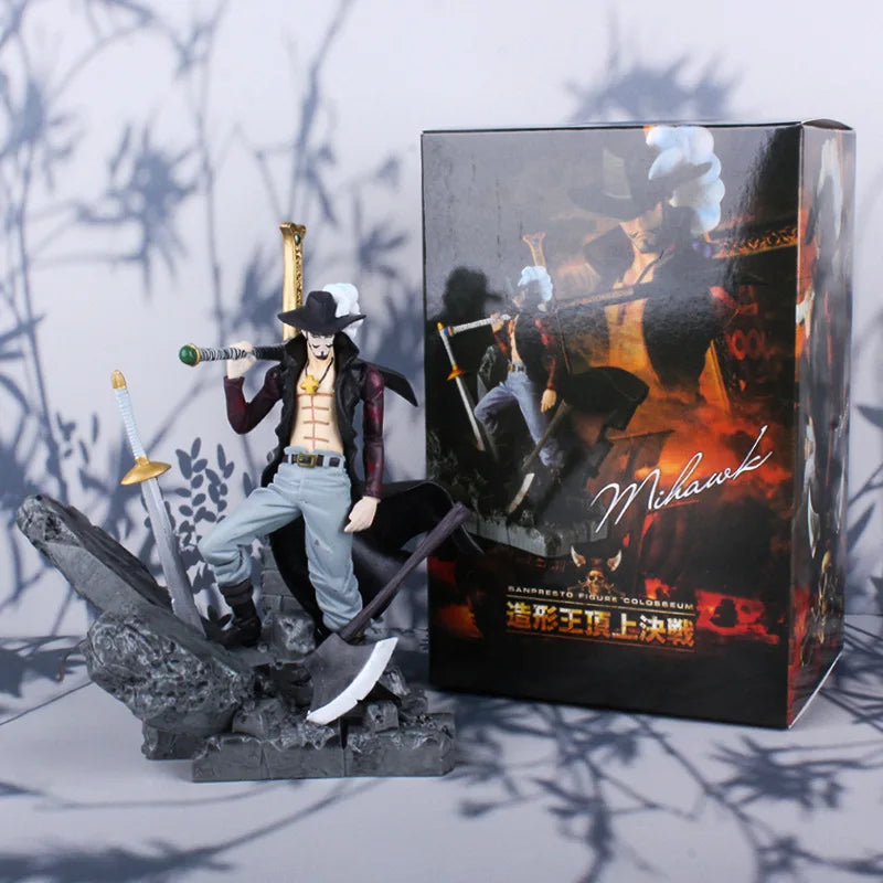 Cartoon One Piece Dracule Mihawk figurine Combat ver. PVC Anime Action Figure Collection Collectible Model Toys Gift