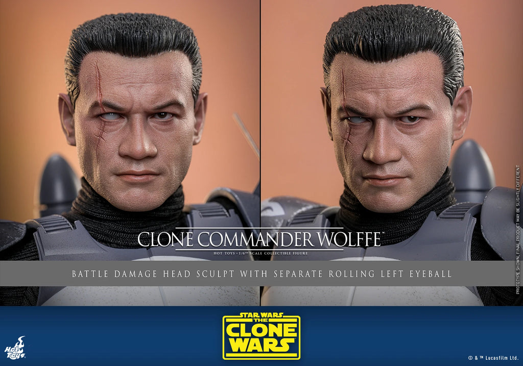 In Stock HotToys TMS141 Star Wars Clone Commander Wolffe 1/6 Soldier Figure Animation Action Figure Toy Gift Model Collection