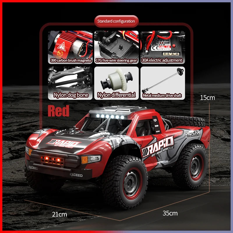 Rc Кола Off Road 4x4 50 км/ч или 75 км/ч Високоскоростна безчеткова моторна Monster Truck 1/16 Пустинни/Снежни състезателни колички за дрифт играчки за момчета