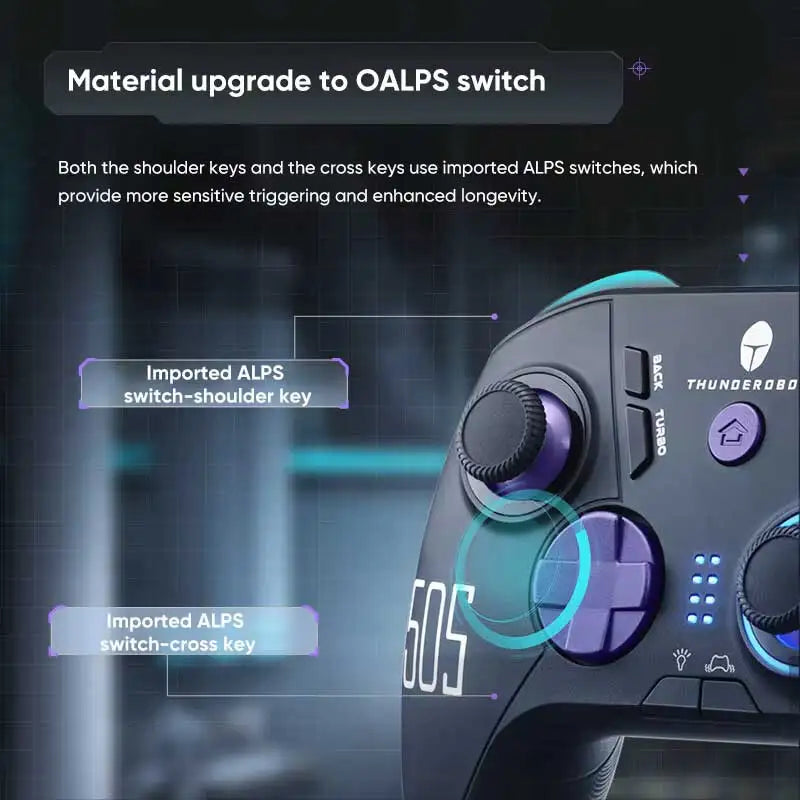 New THUNDEROBOT G50S Wireless Gamepad 1000Hz Return Rate Three Mode Gaming Controller with Hall Trigger for PC/Nintendo Switch