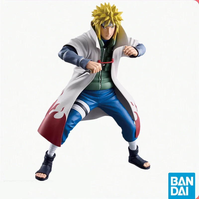 Original Genuine Bandai Banpresto Grandista Naruto 23cm Namikaze Minato Action Figure Model Kits Kids Gift Genuine Anime Model