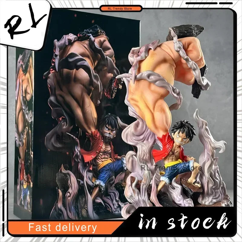 32cm One Piece Luffy  Action Figure - Third Giant Fist Standing Pose Anime Model Statue Collectible For Desktop Decoration Toy