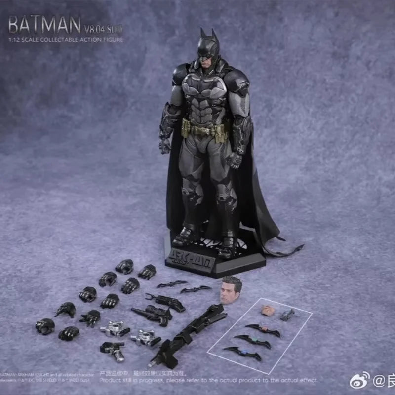 Lpzz Toys Arkham Knight V8.04 Batman Action Figure 1/12 Scale Dc Multiverse Collectible Statue For Fans And Hobbyists Xmas Gitfs